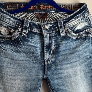 Rock Revival Blue Skinny Jeans mid rise ankle skinny Eilish